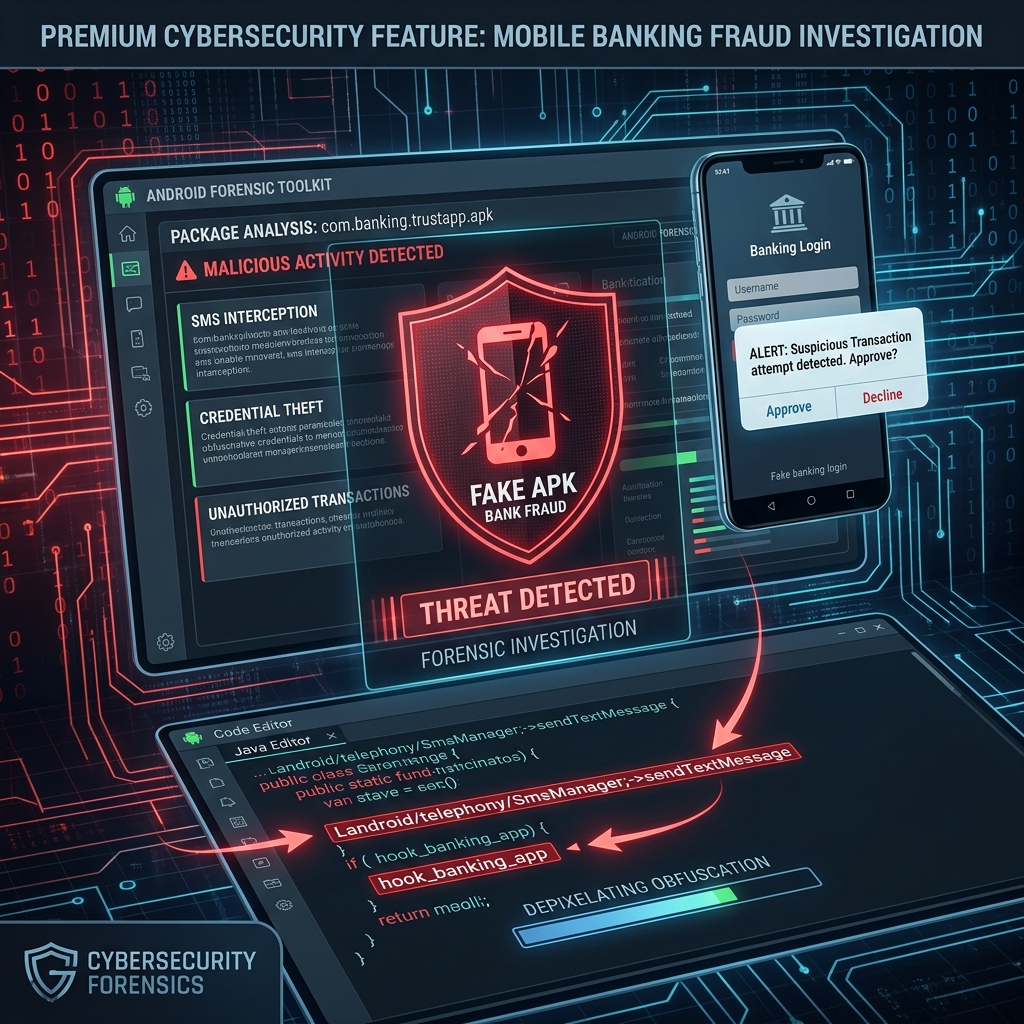 Fake APK Bank Fraud Digital Forensics Investigation HackVitraSec